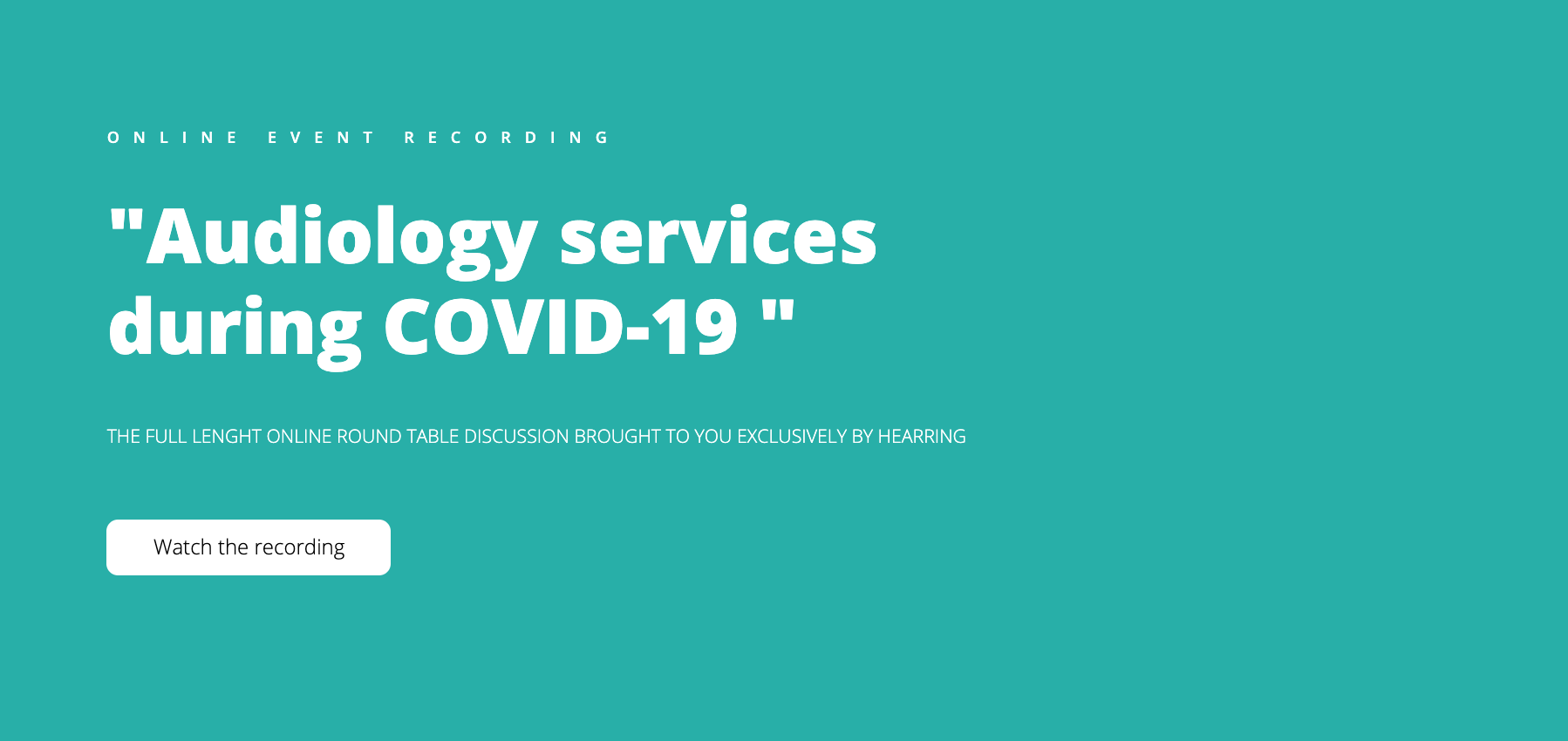 audiology services during covid19 HEARRING
