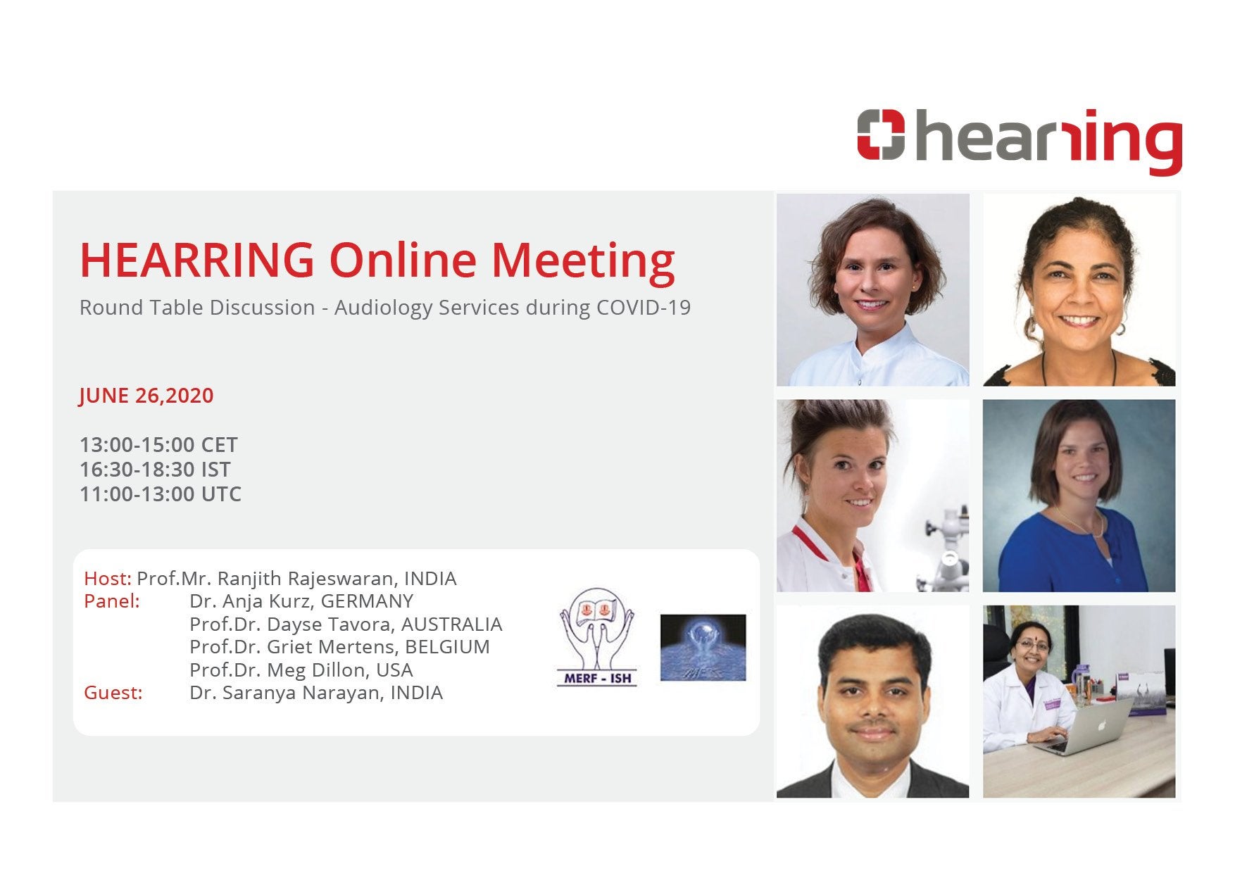 online meeting audiology services covid Hearring